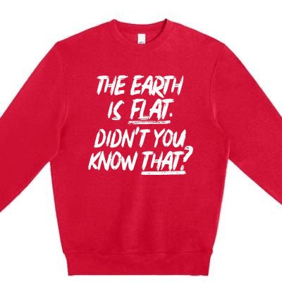 The Earth Is Flat DidnT You Know That Yoongi Flat Earth Premium Crewneck Sweatshirt