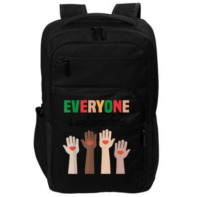The Everyone Is Welcome Here In Idaho Teacher Student White Impact Tech Backpack