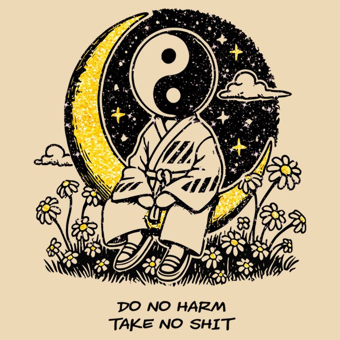 Third Eye Kingdom Do No Harm Take No Shit Drawstring Bag