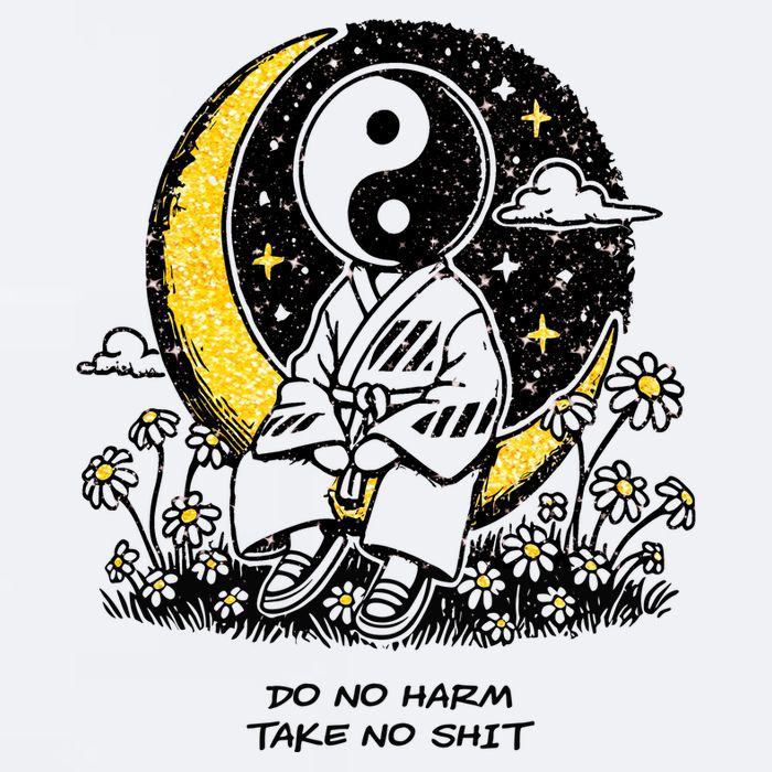 Third Eye Kingdom Do No Harm Take No Shit Sueded Cloud Jersey T-Shirt