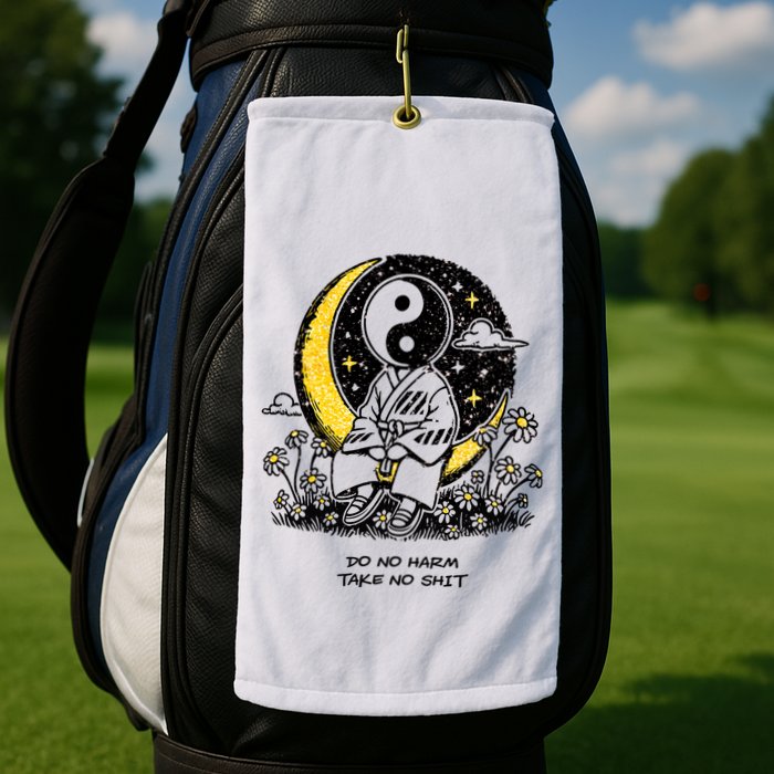 Third Eye Kingdom Do No Harm Take No Shit Golf Towel