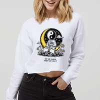 Third Eye Kingdom Do No Harm Take No Shit Cropped Pullover Crew
