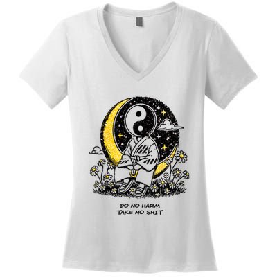 Third Eye Kingdom Do No Harm Take No Shit Women's V-Neck T-Shirt