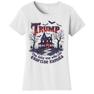 Trump Exorcise Kamala Funny Political Halloween Women's T-Shirt