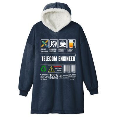 Telecom Engineer Label Skills Solving Coffee Beer Hooded Wearable Blanket