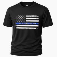 Tell My Family I Love Them Thin Blue Line  Cooling Performance Crew T-Shirt
