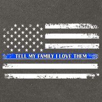 Tell My Family I Love Them Thin Blue Line  Cotton Canvas Backpack