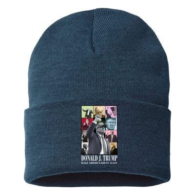 Trump Eras Make America Healthy Again For Trump Era 2024 Sustainable Knit Beanie