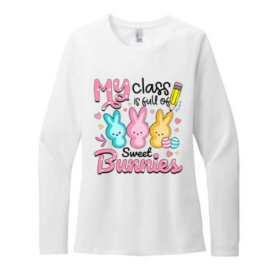 Teacher Easter My Class Is Full Of Sweet Bunnies Womens CVC Long Sleeve Shirt