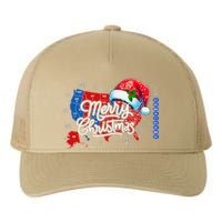 Trump Election Map Merry Christmas Holiday Santa Hat Xmas Yupoong Adult 5-Panel Trucker Hat