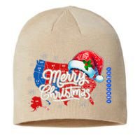 Trump Election Map Merry Christmas Holiday Santa Hat Xmas Sustainable Beanie