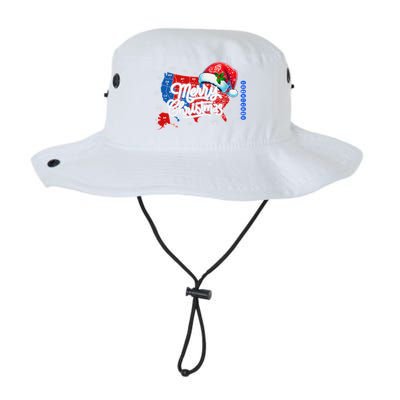 Trump Election Map Merry Christmas Holiday Santa Hat Xmas Legacy Cool Fit Booney Bucket Hat