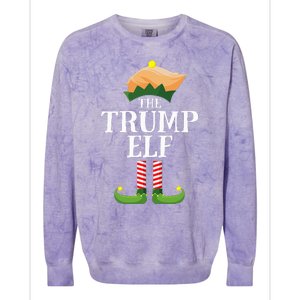 Trump Elf Matching Family Group Christmas Party Elf Colorblast Crewneck Sweatshirt