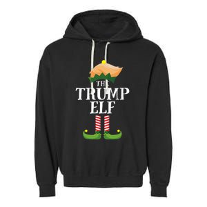 Trump Elf Matching Family Group Christmas Party Elf Garment-Dyed Fleece Hoodie