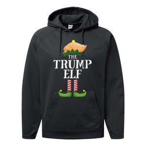 Trump Elf Matching Family Group Christmas Party Elf Performance Fleece Hoodie