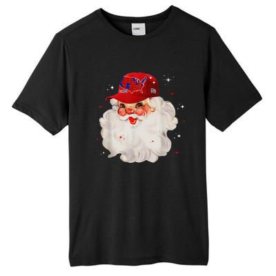 Trump Election Map Merry Christmas Holiday Santa Hat Xmas Tall Fusion ChromaSoft Performance T-Shirt