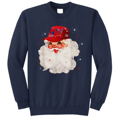 Trump Election Map Merry Christmas Holiday Santa Hat Xmas Sweatshirt