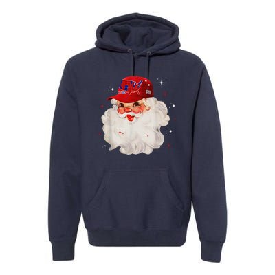 Trump Election Map Merry Christmas Holiday Santa Hat Xmas Premium Hoodie