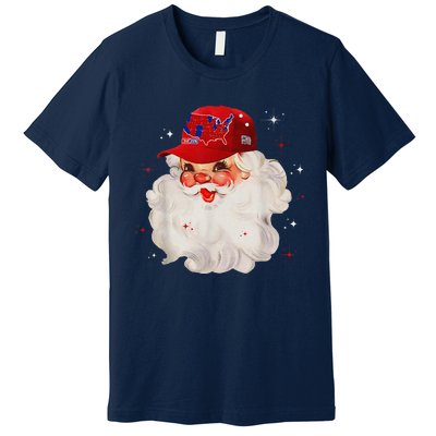 Trump Election Map Merry Christmas Holiday Santa Hat Xmas Premium T-Shirt