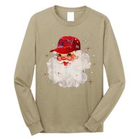 Trump Election Map Merry Christmas Holiday Santa Hat Xmas Long Sleeve Shirt