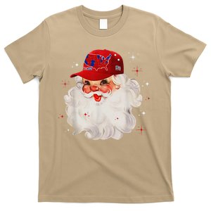 Trump Election Map Merry Christmas Holiday Santa Hat Xmas T-Shirt