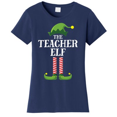 Teacher Elf Matching Family Group Christmas Party Women's T-Shirt