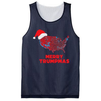 Trump Election Map Merry Christmas Holiday Santa Hat Xmas Mesh Reversible Basketball Jersey Tank