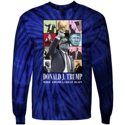 Trump Eras Make America Healthy Again For Trump Era 2024 Tie-Dye Long Sleeve Shirt