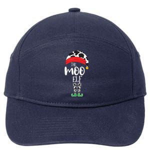 The Elf Moo Cow Funny Christmas Elf Family Matching 7-Panel Snapback Hat