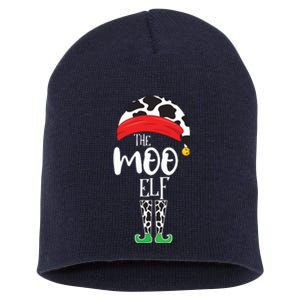 The Elf Moo Cow Funny Christmas Elf Family Matching Short Acrylic Beanie