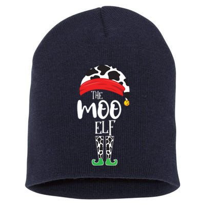 The Elf Moo Cow Funny Christmas Elf Family Matching Short Acrylic Beanie