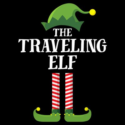 Traveling Elf Matching Family Group Christmas Party T-Shirt