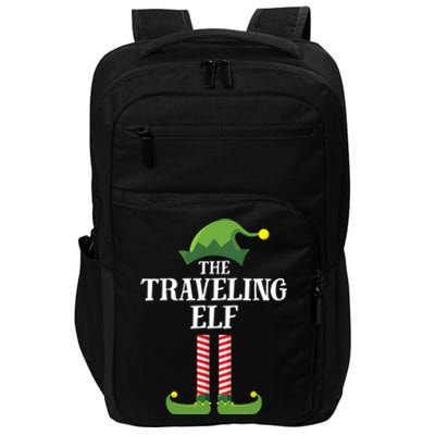 Traveling Elf Matching Family Group Christmas Party Impact Tech Backpack