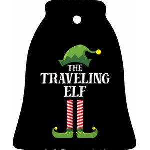 Traveling Elf Matching Family Group Christmas Party Ceramic Bell Ornament