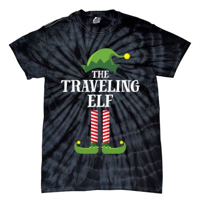 Traveling Elf Matching Family Group Christmas Party Tie-Dye T-Shirt
