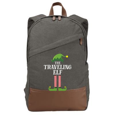 Traveling Elf Matching Family Group Christmas Party Cotton Canvas Backpack