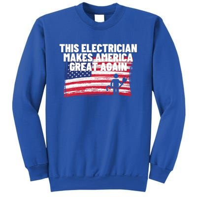 This Electrician Makes America Great Again Usa Flag Patriot Gift Sweatshirt