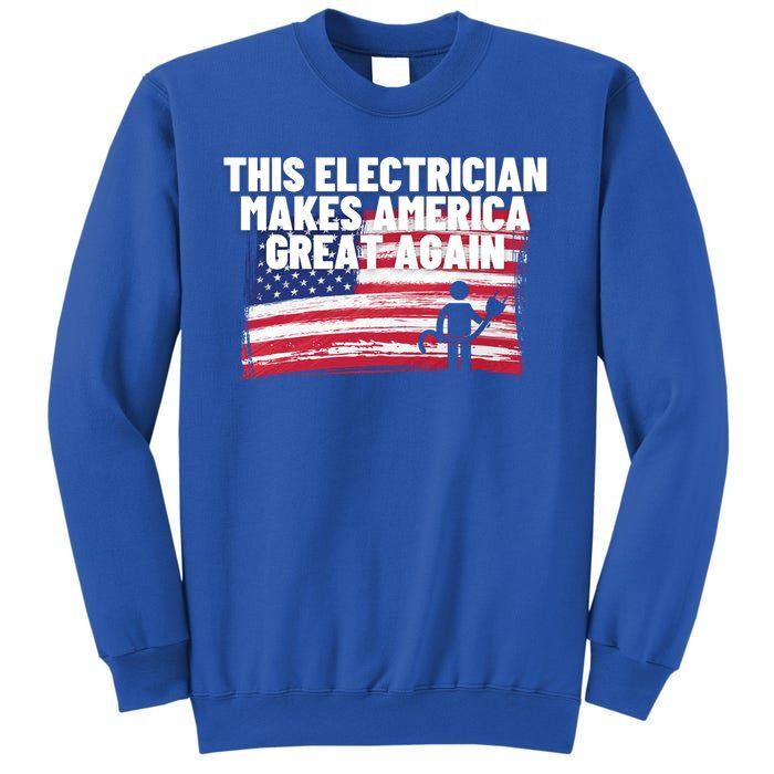 This Electrician Makes America Great Again Usa Flag Patriot Gift Sweatshirt