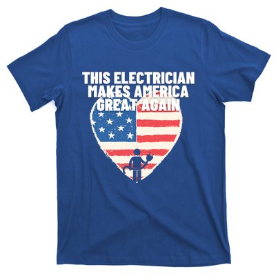 This Electrician Makes America Great Again Usa Flag Patriot Gift T-Shirt