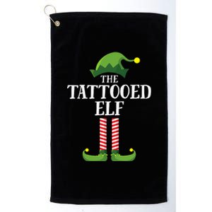 Tattooed Elf Matching Family Group Christmas Party Pyjamas Platinum Collection Golf Towel