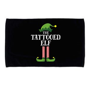 Tattooed Elf Matching Family Group Christmas Party Pyjamas Microfiber Hand Towel