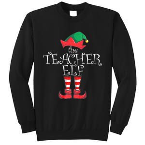 Teacher Elf Matching Family Christmas Pajama Teacher Elf Sweatshirt