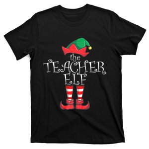 Teacher Elf Matching Family Christmas Pajama Teacher Elf T-Shirt