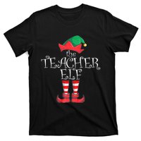 Teacher Elf Matching Family Christmas Pajama Teacher Elf T-Shirt