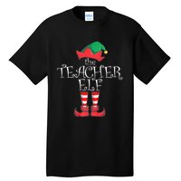 Teacher Elf Matching Family Christmas Pajama Teacher Elf Tall T-Shirt