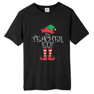 Teacher Elf Matching Family Christmas Pajama Teacher Elf Tall Fusion ChromaSoft Performance T-Shirt