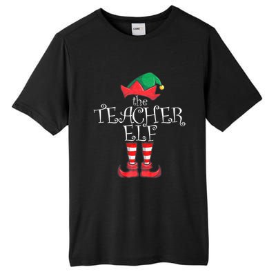 Teacher Elf Matching Family Christmas Pajama Teacher Elf Tall Fusion ChromaSoft Performance T-Shirt