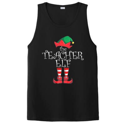 Teacher Elf Matching Family Christmas Pajama Teacher Elf PosiCharge Competitor Tank