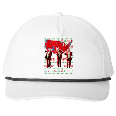 Trump Election Map Merry Christmas Holiday Santa Hat Xmas Gift Snapback Five-Panel Rope Hat