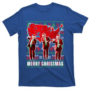 Trump Election Map Merry Christmas Holiday Santa Hat Xmas Gift T-Shirt